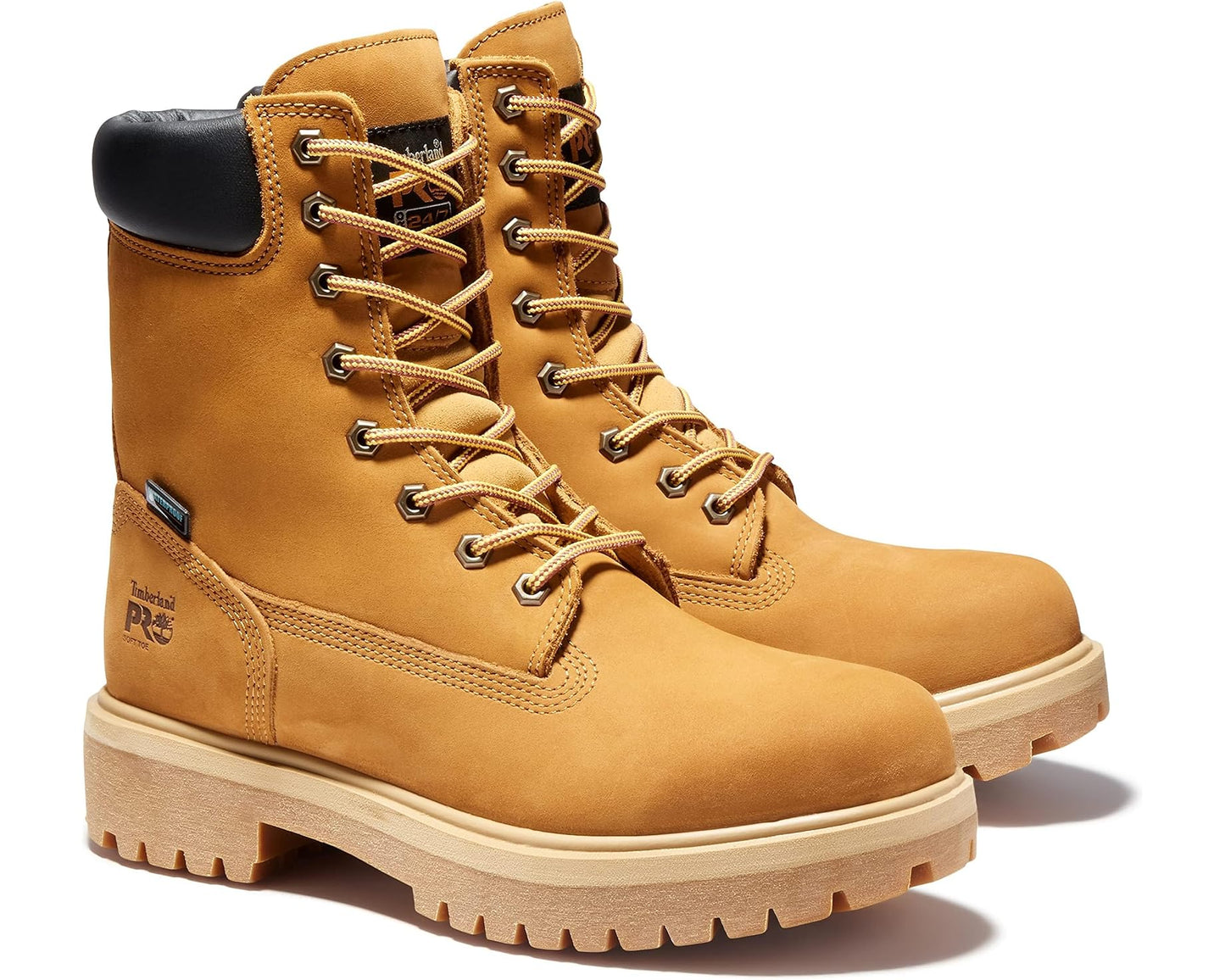 Men's Timberland PRO Direct Attach Waterproof 8 Soft Toe Wheat-2024 NEW