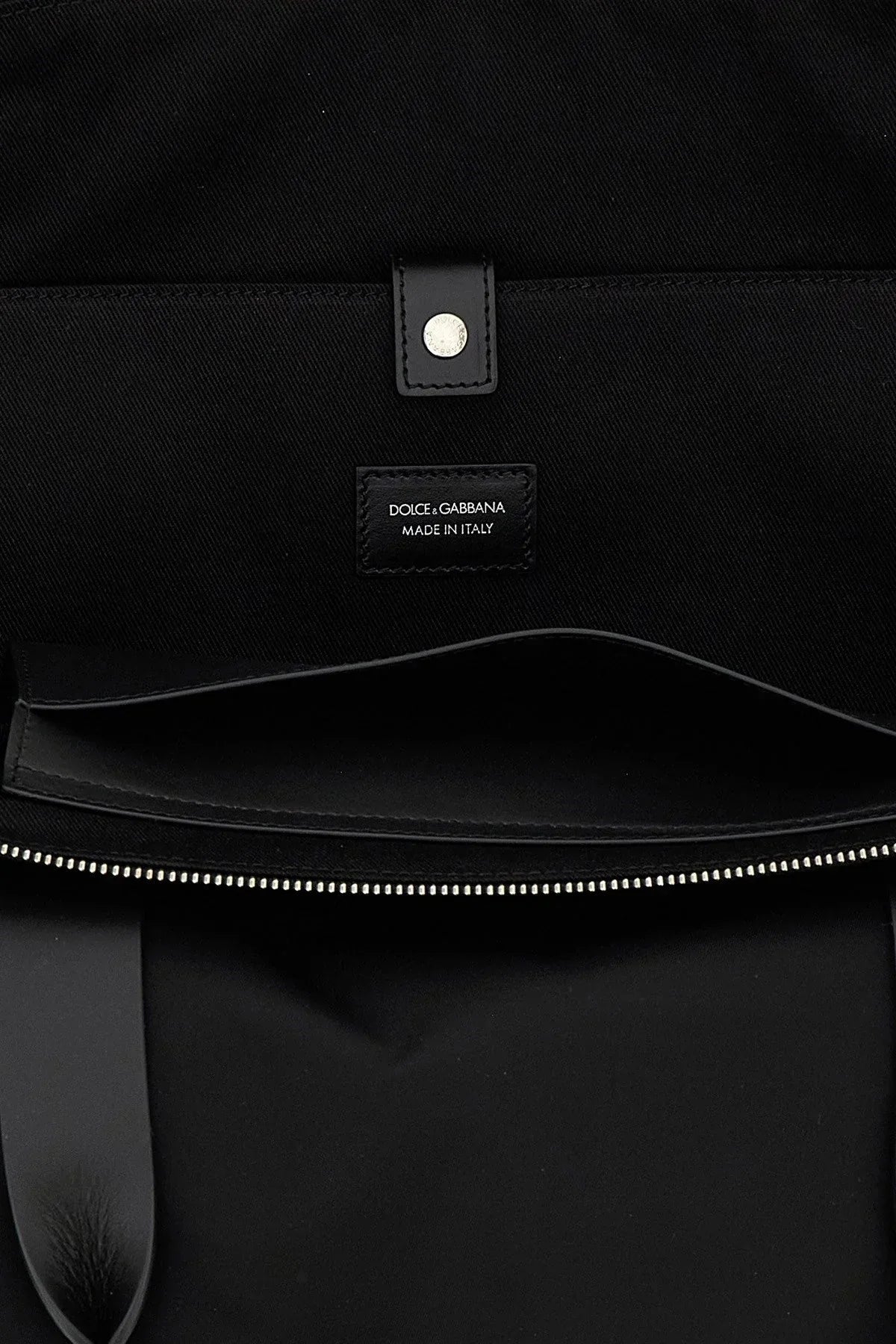 Dolce & Gabbana Men Media Logo Patch Shopping Bag