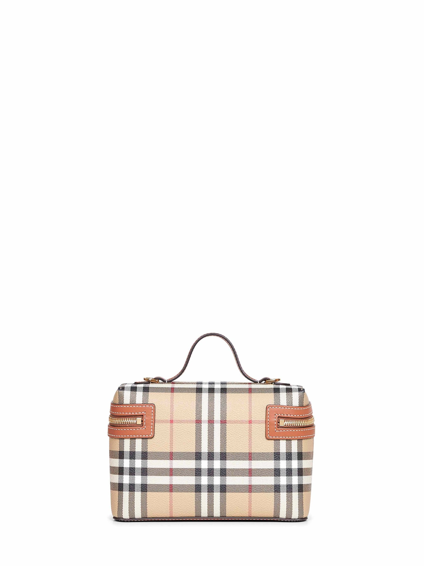 Burberry Women Beige Vanity Check Handbag