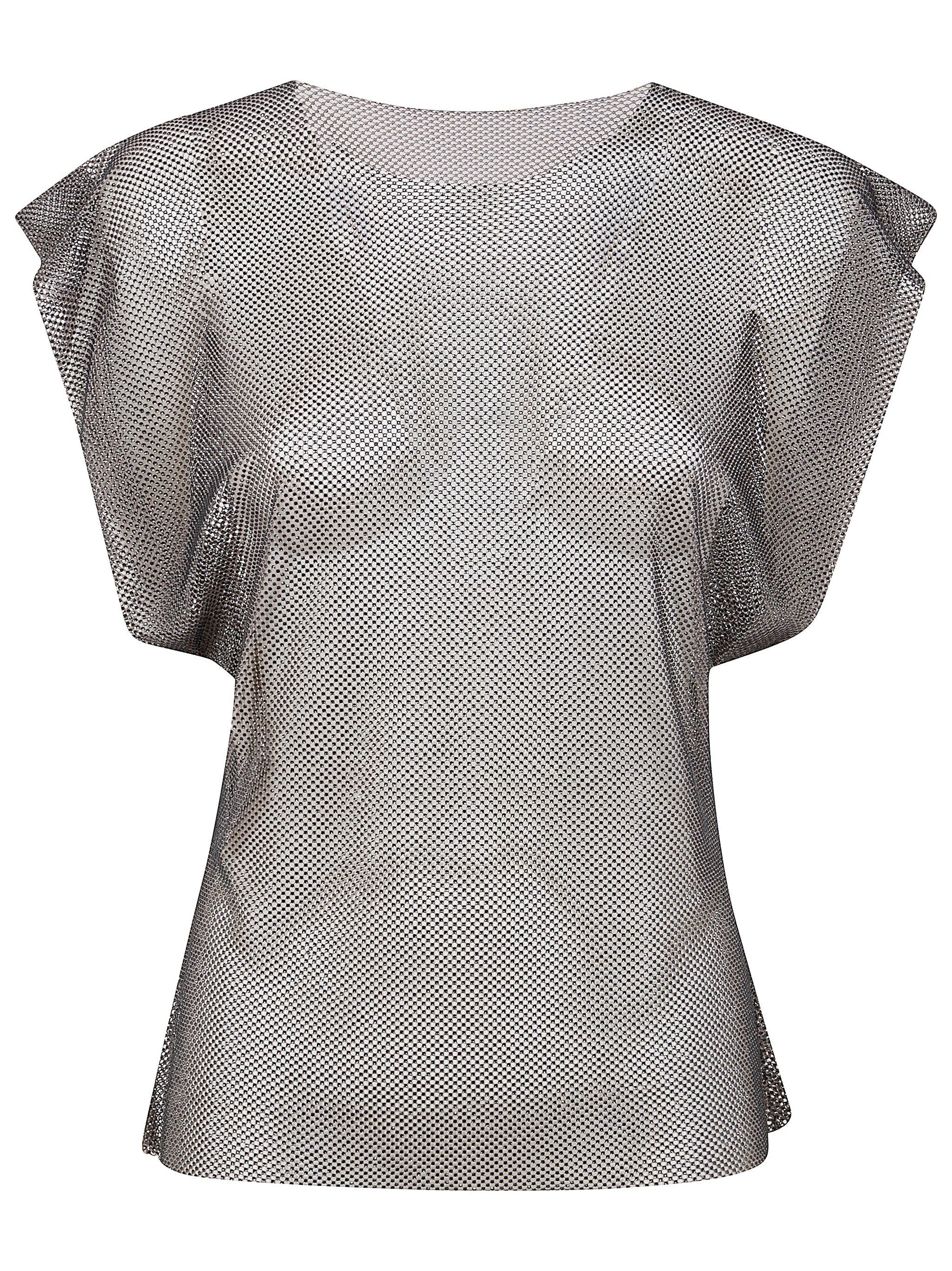 Alberta Ferretti Women Crystals Net T-Shirt