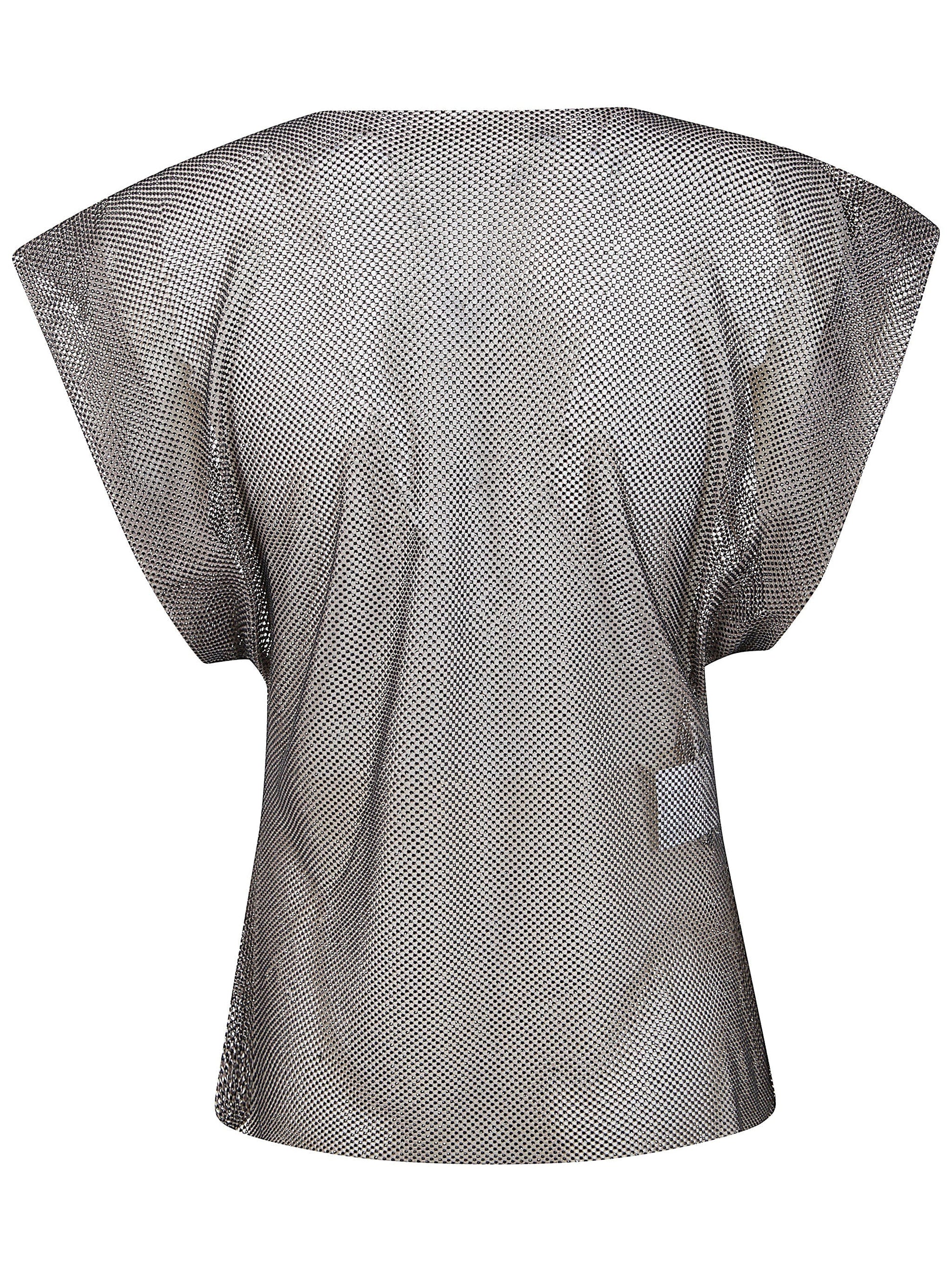 Alberta Ferretti Women Crystals Net T-Shirt