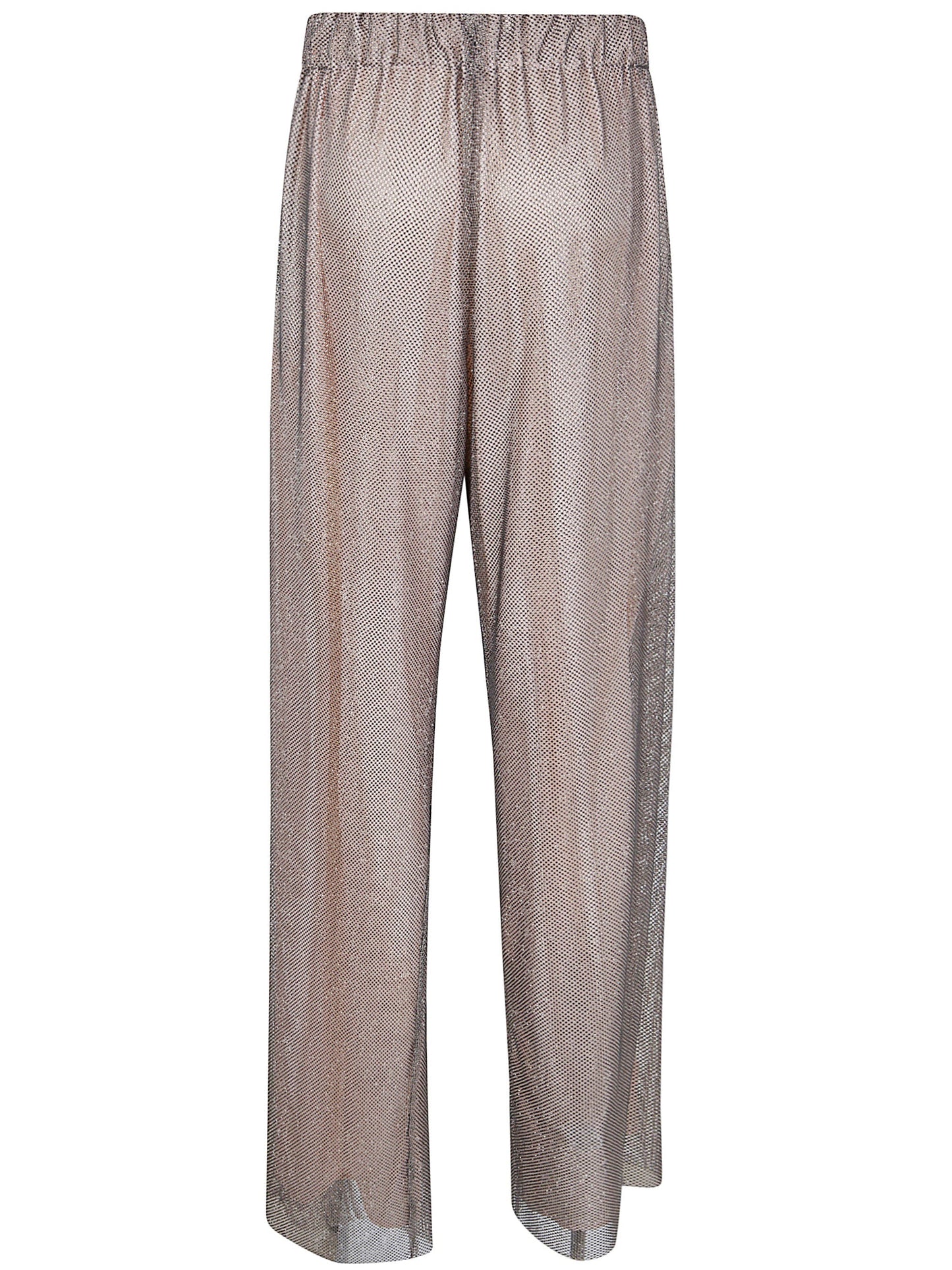 Alberta Ferretti Women Wide Leg Crystals Net Trousers