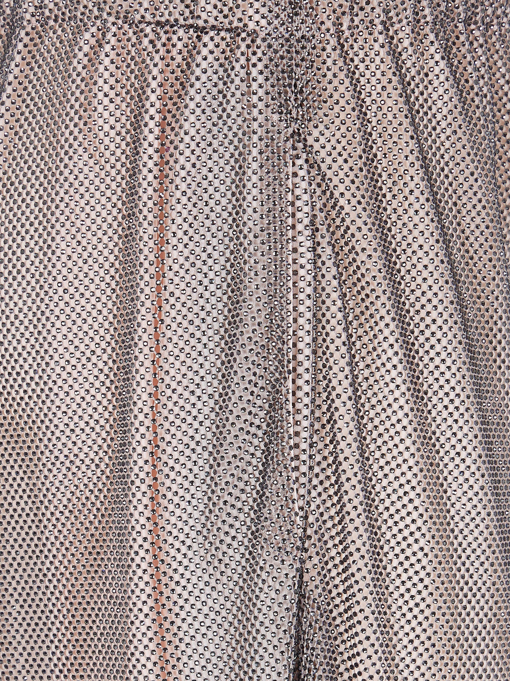 Alberta Ferretti Women Wide Leg Crystals Net Trousers