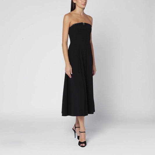 Alberta Ferretti Black Sleeveless Stretch Cady Dress Women