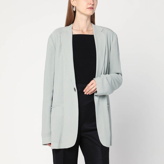 Alberta Ferretti Single-Breasted Ice-Colored Jacket Women
