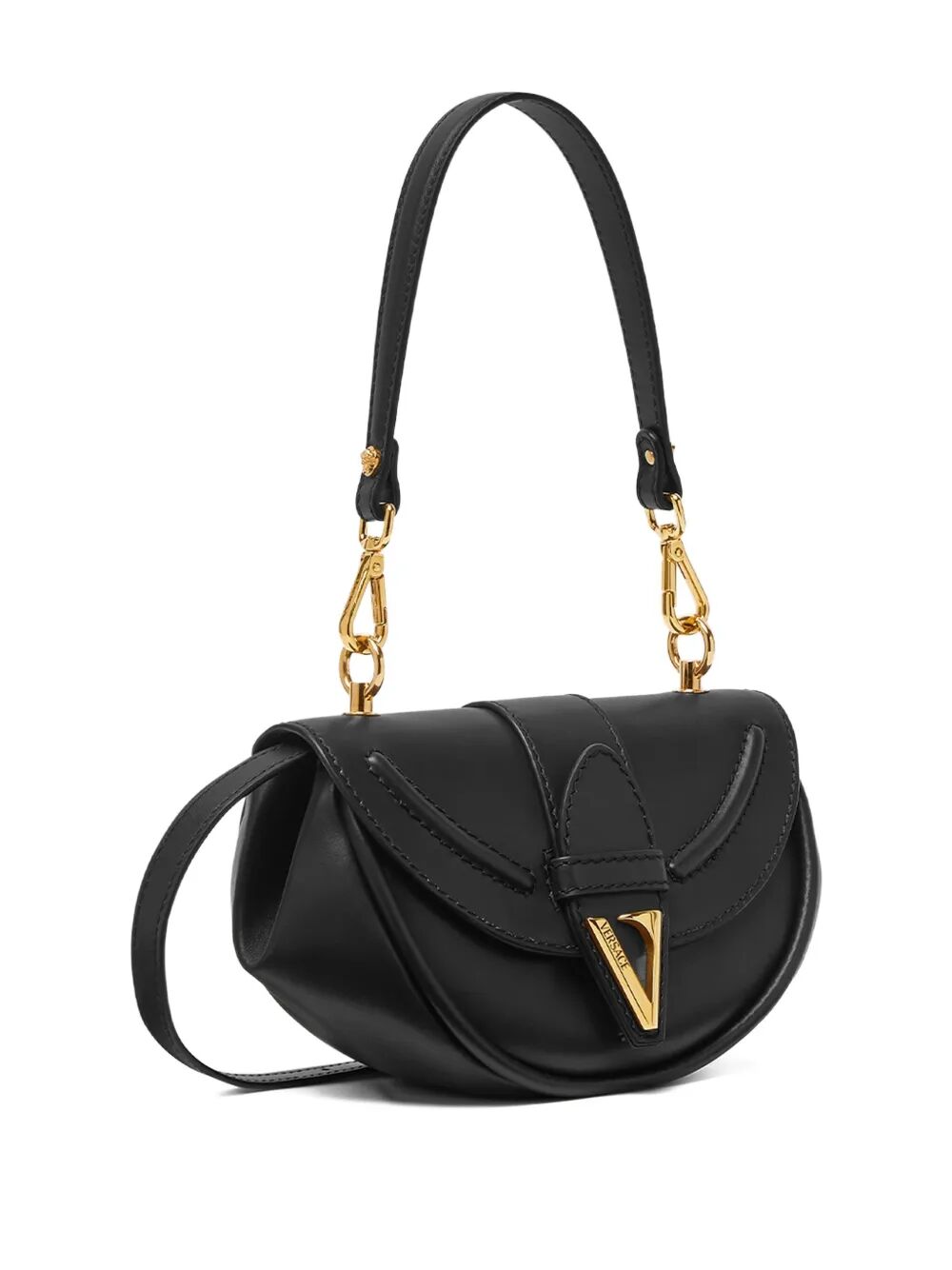 Versace Women "Virtus" Small Shoulder Bag Calf Leather