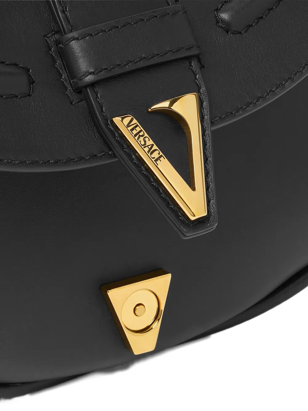 Versace Women "Virtus" Medium Shoulder Bag Calf Leather
