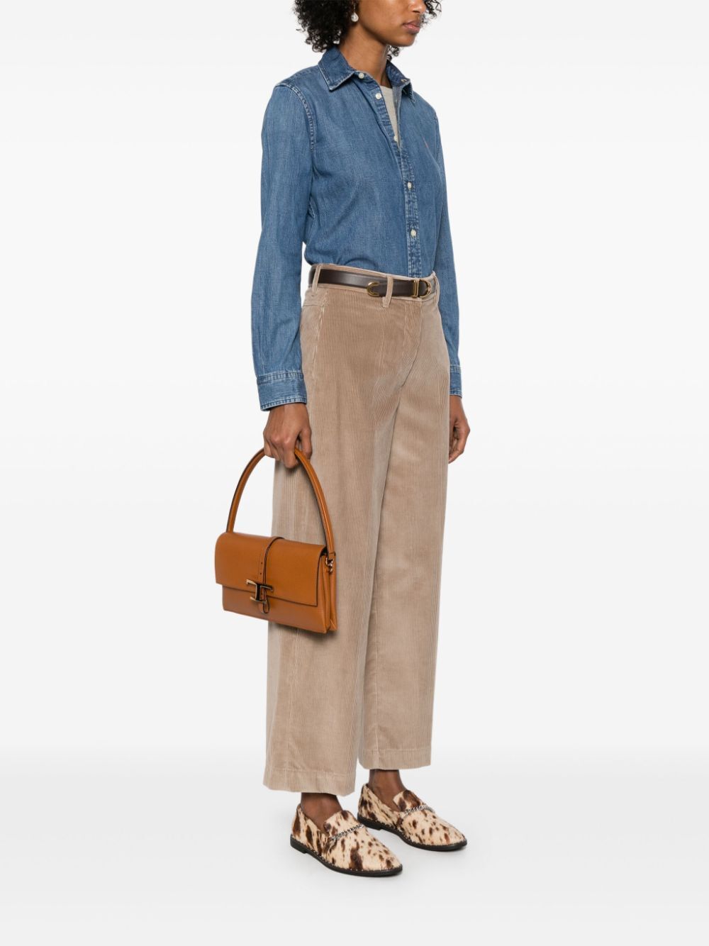 Tod's Women Leather T Timeless Mini Flap Bag