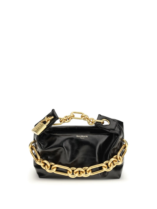 Balmain Women Sync Mini Leather Shoulder Bag