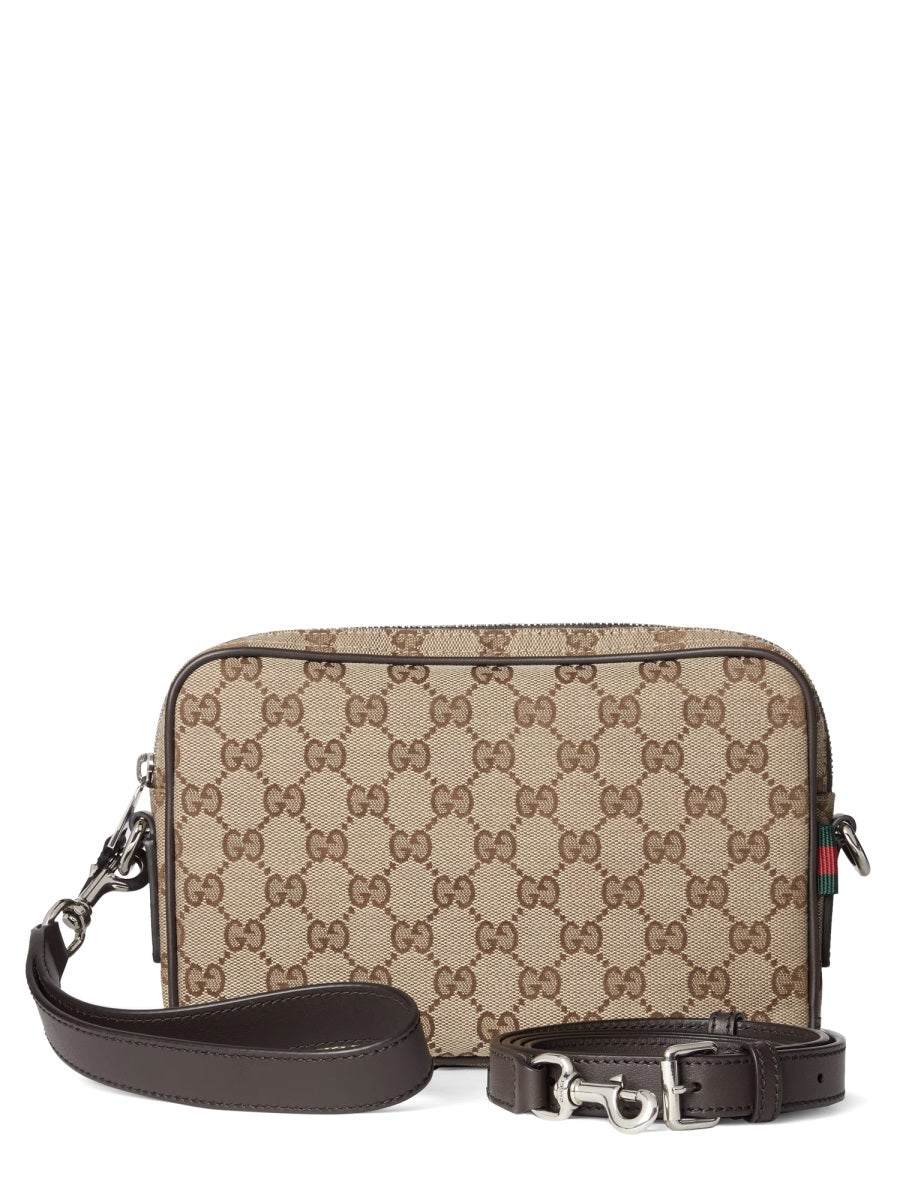 Gucci Men Fabric Shoulder Bag "Gg" Small