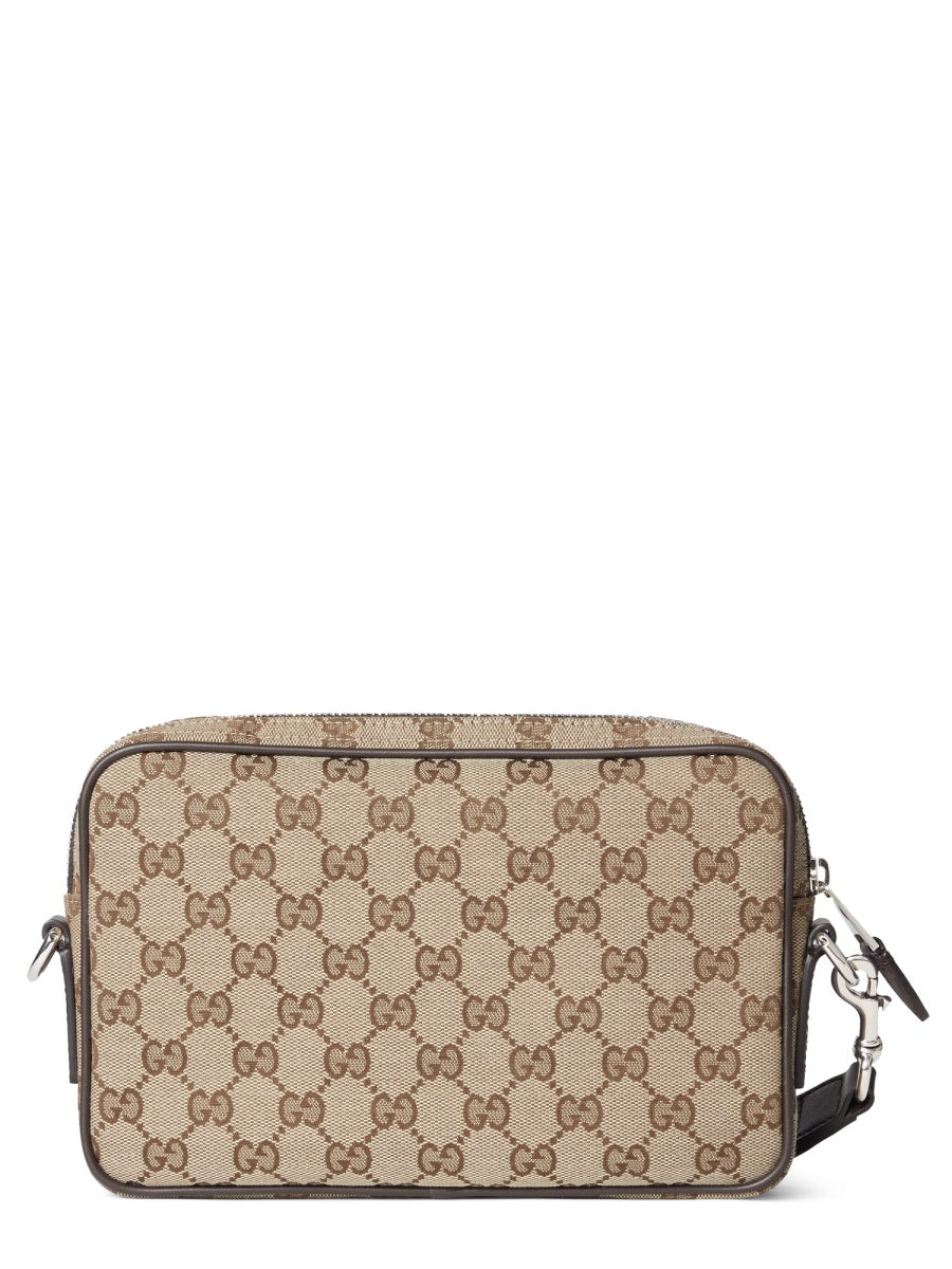 Gucci Men Fabric Shoulder Bag "Gg" Small