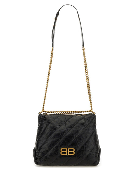 Balenciaga Women Crush Zipped Hobo Bag