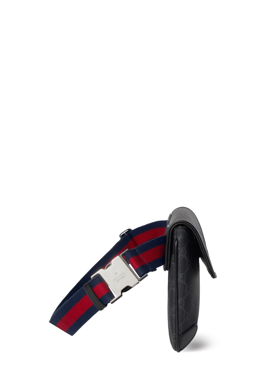 Gucci Men Pouch Gg Black Small Size