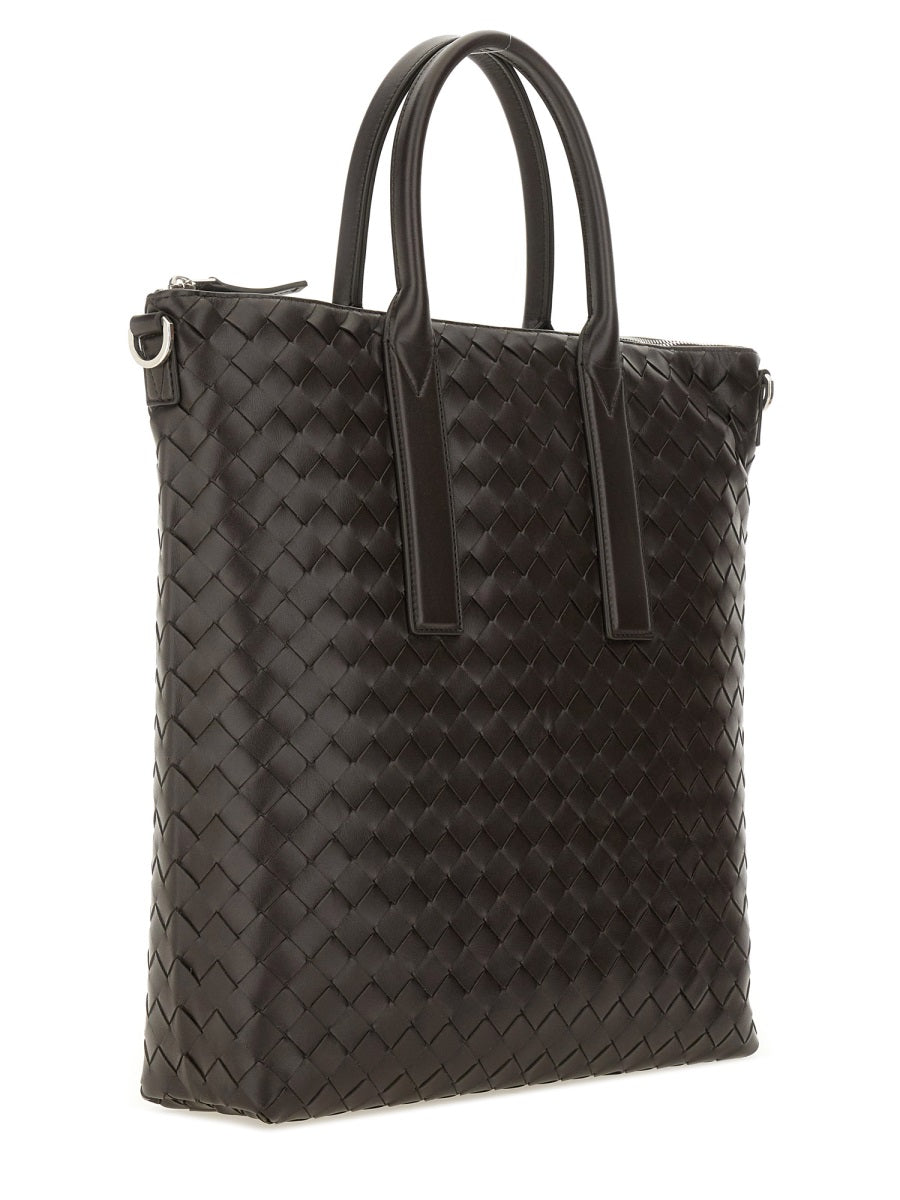 Bottega Veneta Men "North-South" Woven Tote Bag