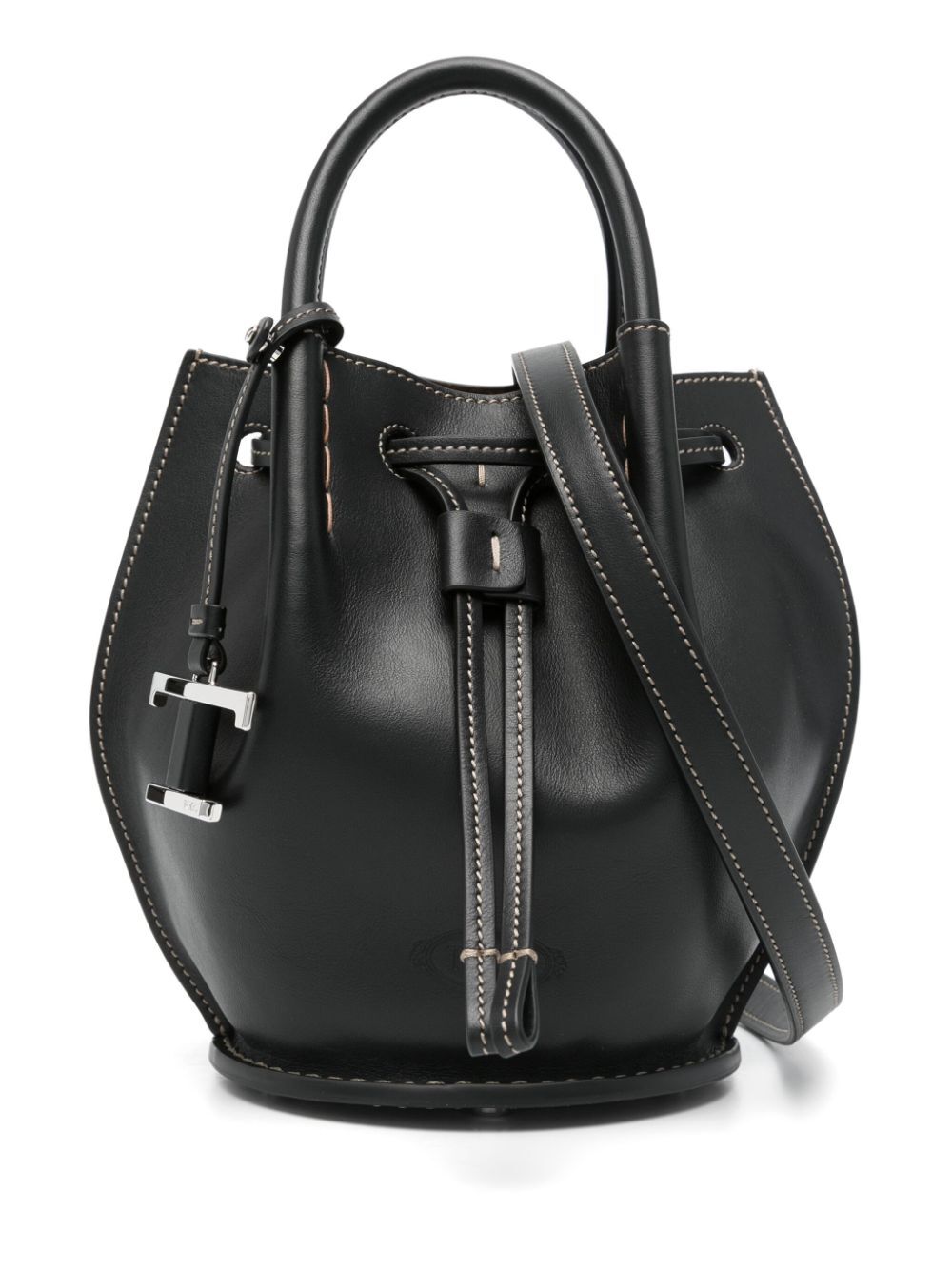 Tod's Women Logo-Charm Leather Mini Bucket Bag