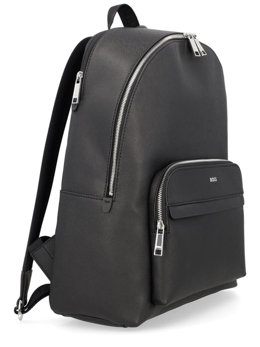 Boss Men Leather Backpack