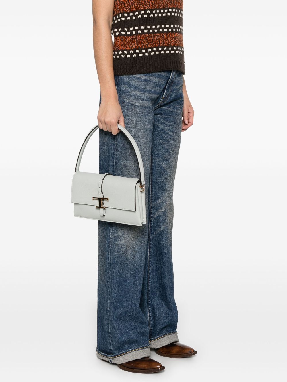 Tod's Women Leather T Timeless Mini Flap Bag