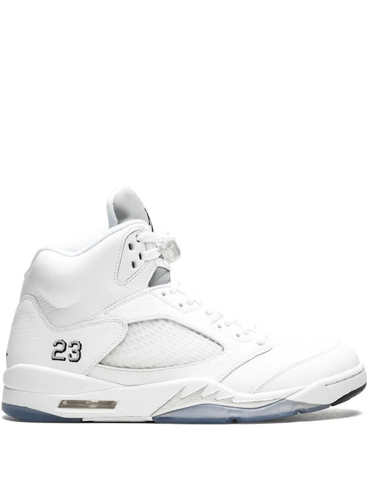 Air Jordan 5 Retro Metallic Silver Sneakers