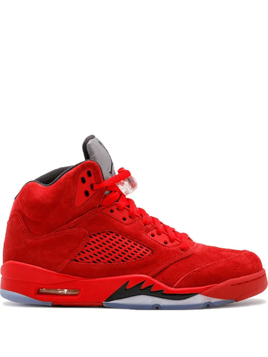 Air Jordan 5 Retro Red Suede Sneakers
