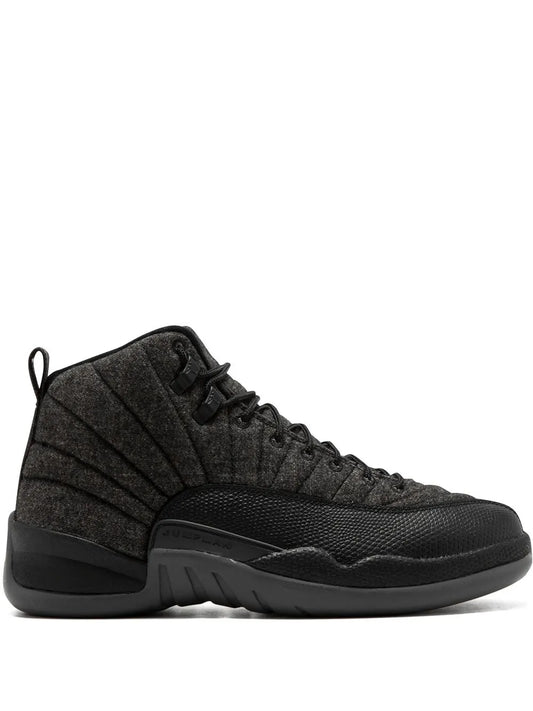 Air Jordan 12 Retro Wool Dark Grey/Metallic Silver Sneakers