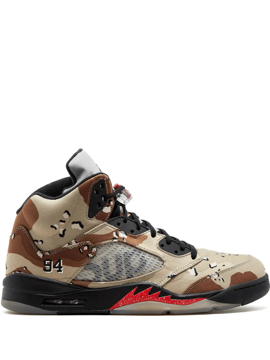 Air Jordan 5 Retro Supreme Camo Sneakers
