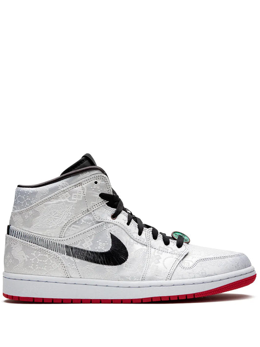 Jordan X Edison Chen Air Jordan 1 Mid Fearless - Clot Silk Sneakers