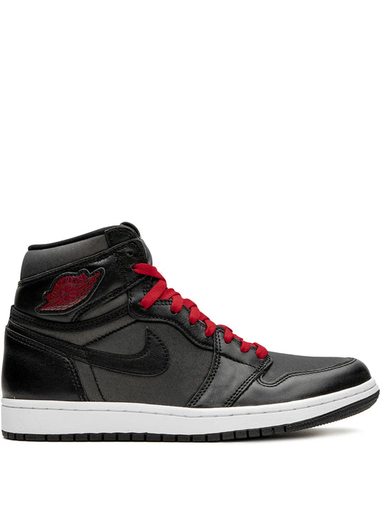 Air Jordan 1 Retro High Og Black Satin/Gym Red Sneakers