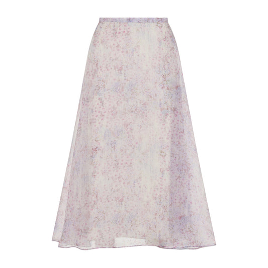 Alberta Ferretti Printed Organza Midi Skirt Women