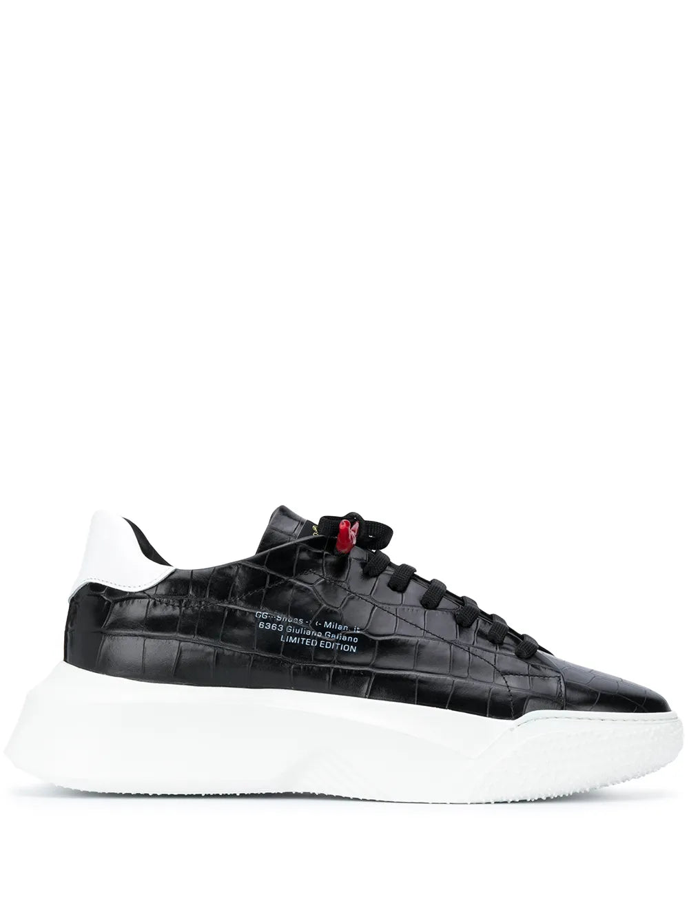 Giuliano Galiano Crocodile-Embossed Nemesis Sneakers