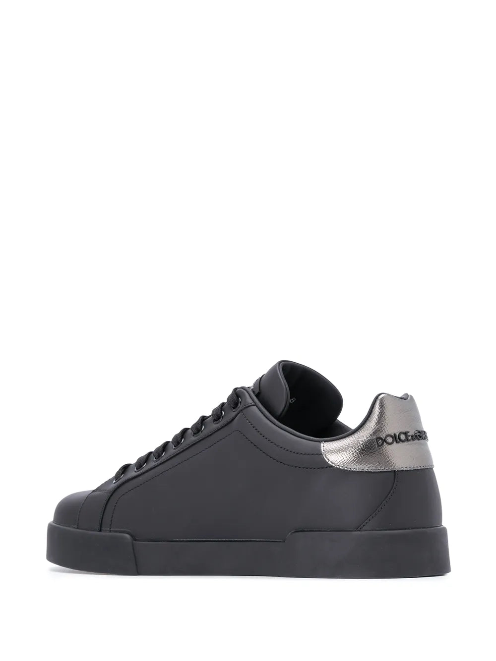 Dolce & Gabbana Portofino Crown-Patch Leather Sneakers