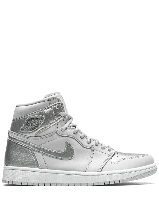 Air Jordan 1 Retro High Co.Jp Metallic Silver Sneakers