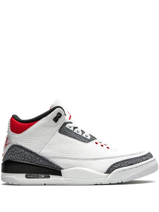 Air Jordan 3 Retro Se Denim Fire Red Denim Sneakers