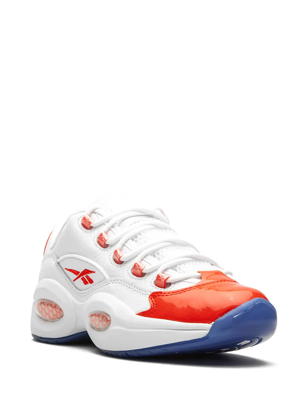 Reebok Question Low Patent Vivid Orange Sneakers