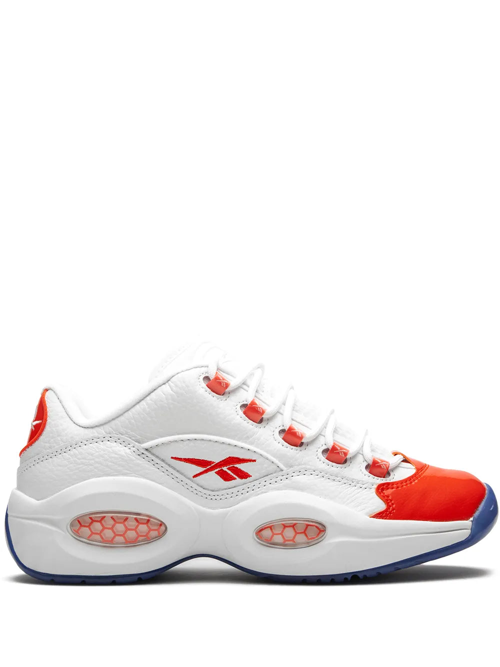 Reebok Question Low Patent Vivid Orange Sneakers