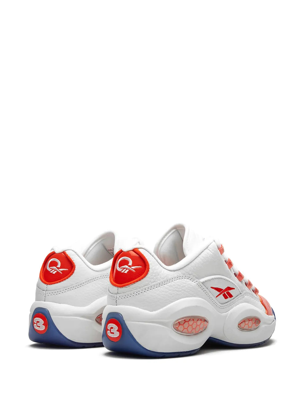 Reebok Question Low Patent Vivid Orange Sneakers