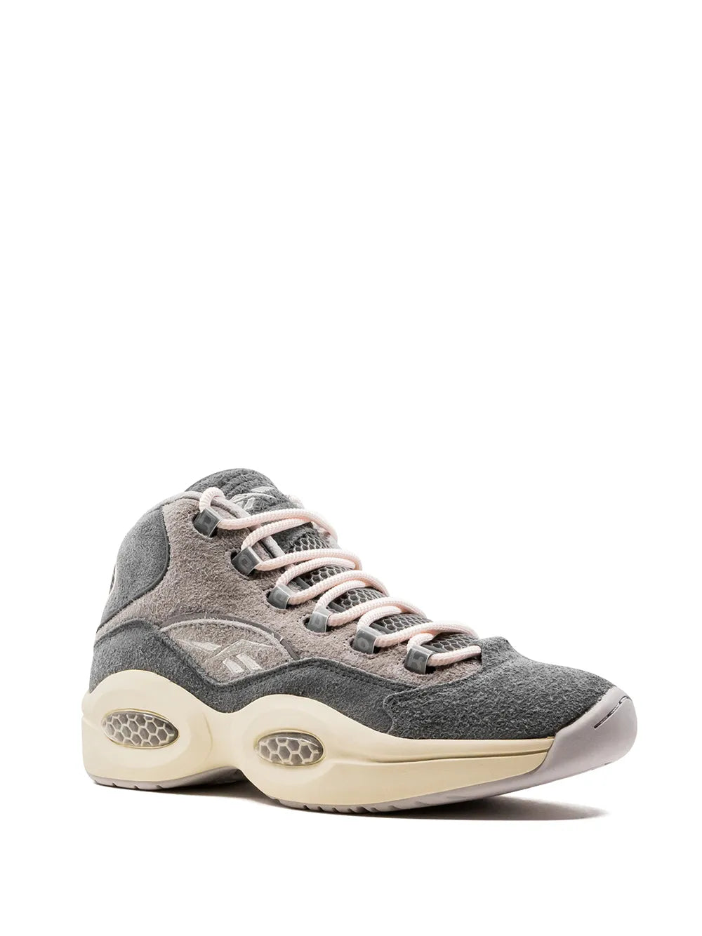 Reebok Question Mid Grey Suede Sneakers