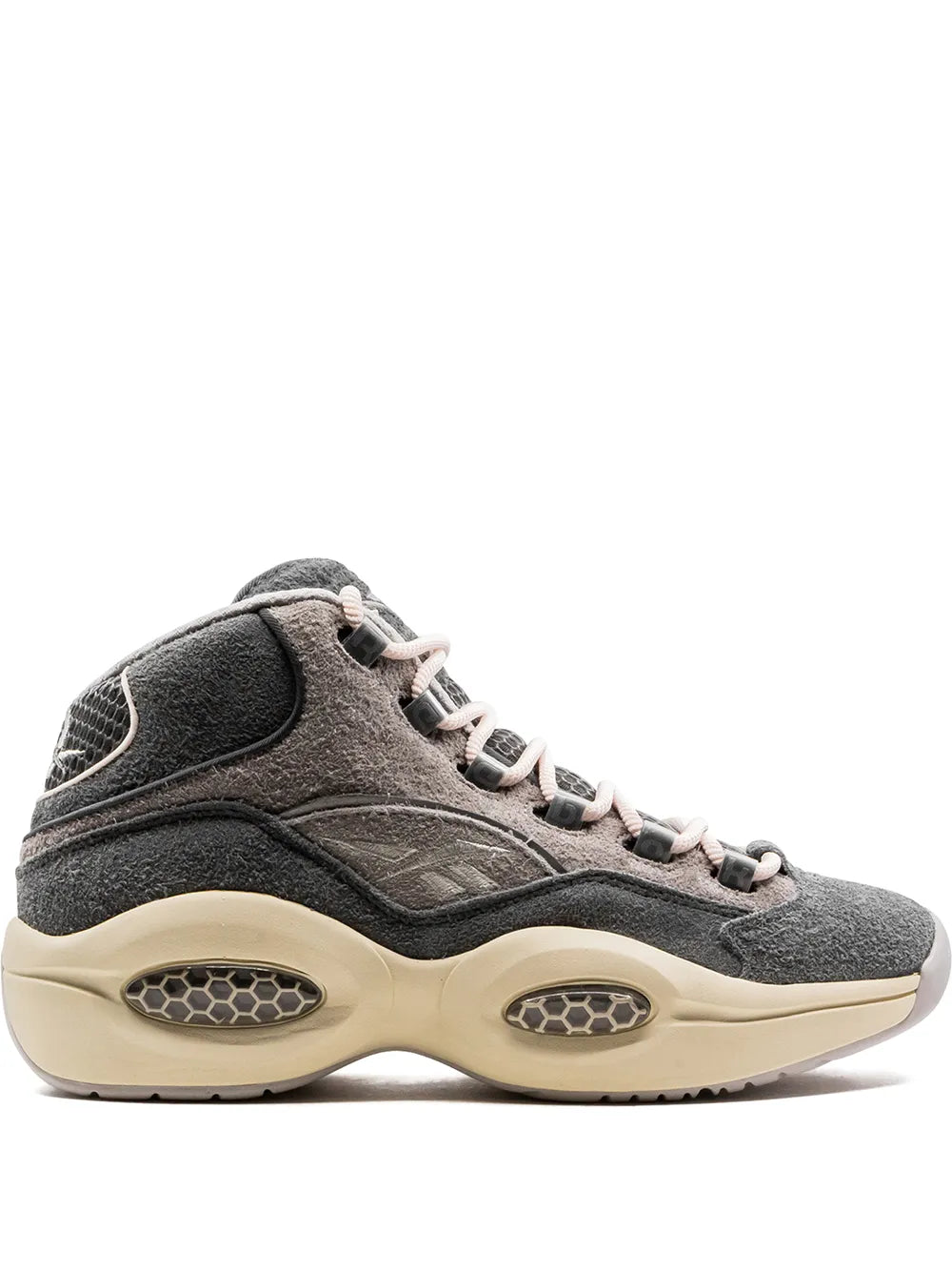 Reebok Question Mid Grey Suede Sneakers