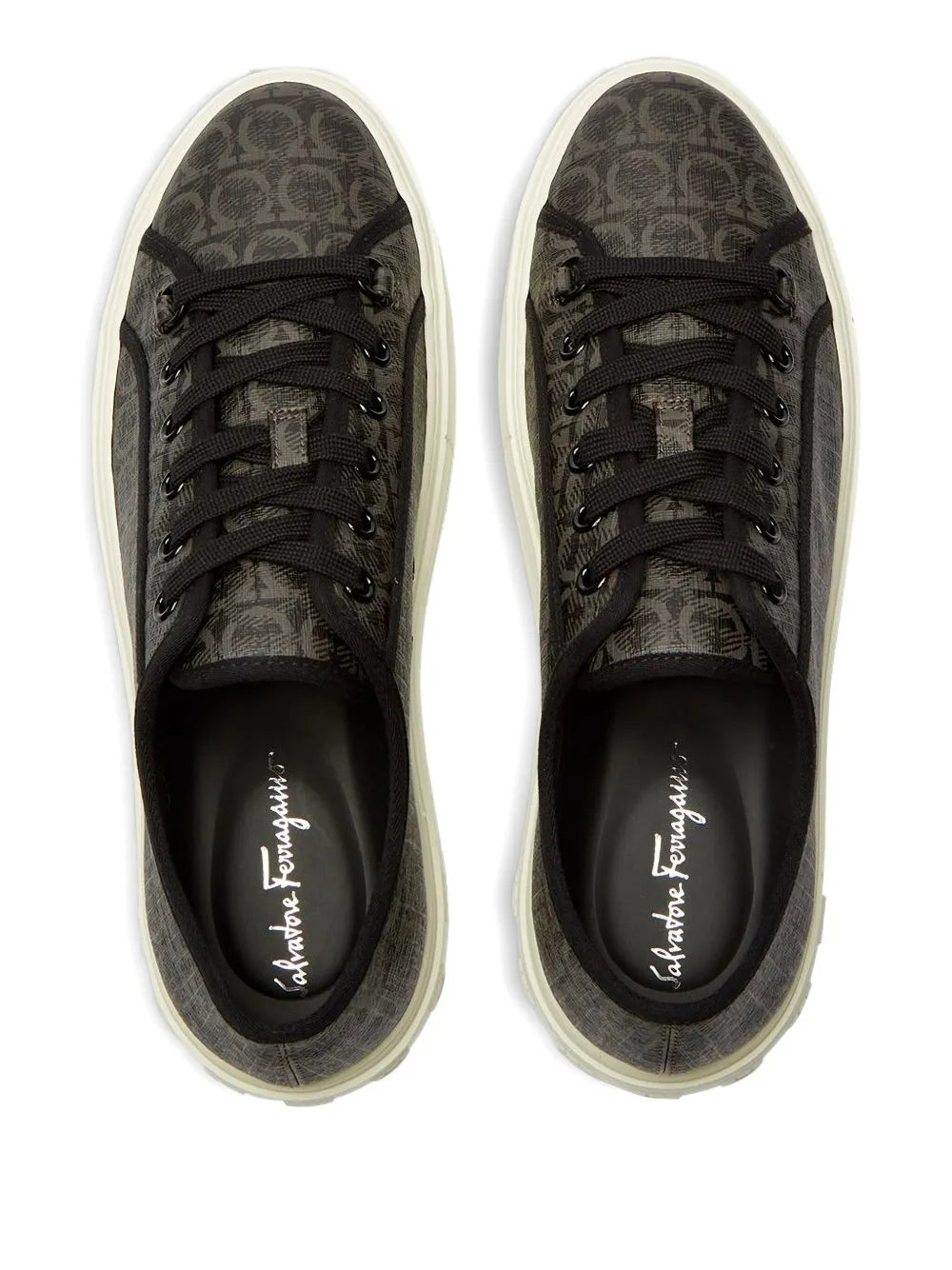 Ferragamo Anson Gancini Print Sneakers