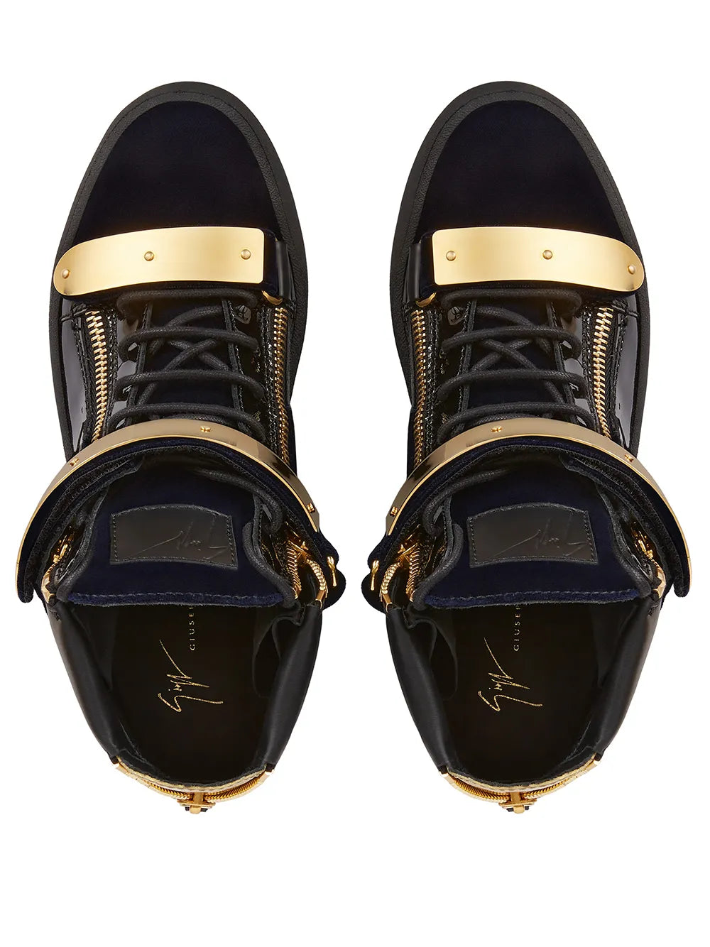 Giuseppe Zanotti Coby Double-Straps Mid-Top Sneakers