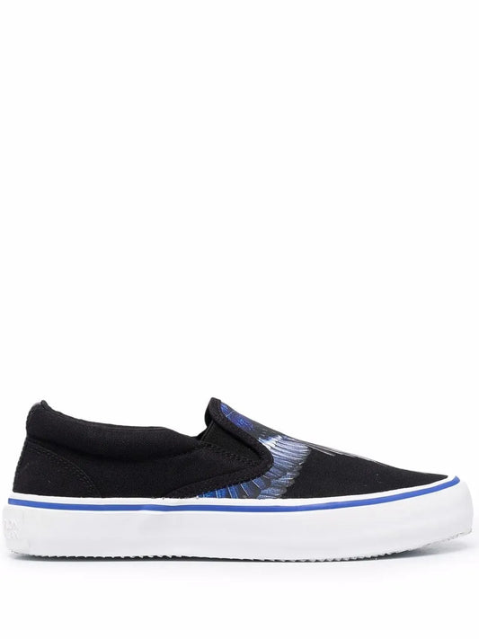 County Of Milan Wings-Print Slip-On Sneakers