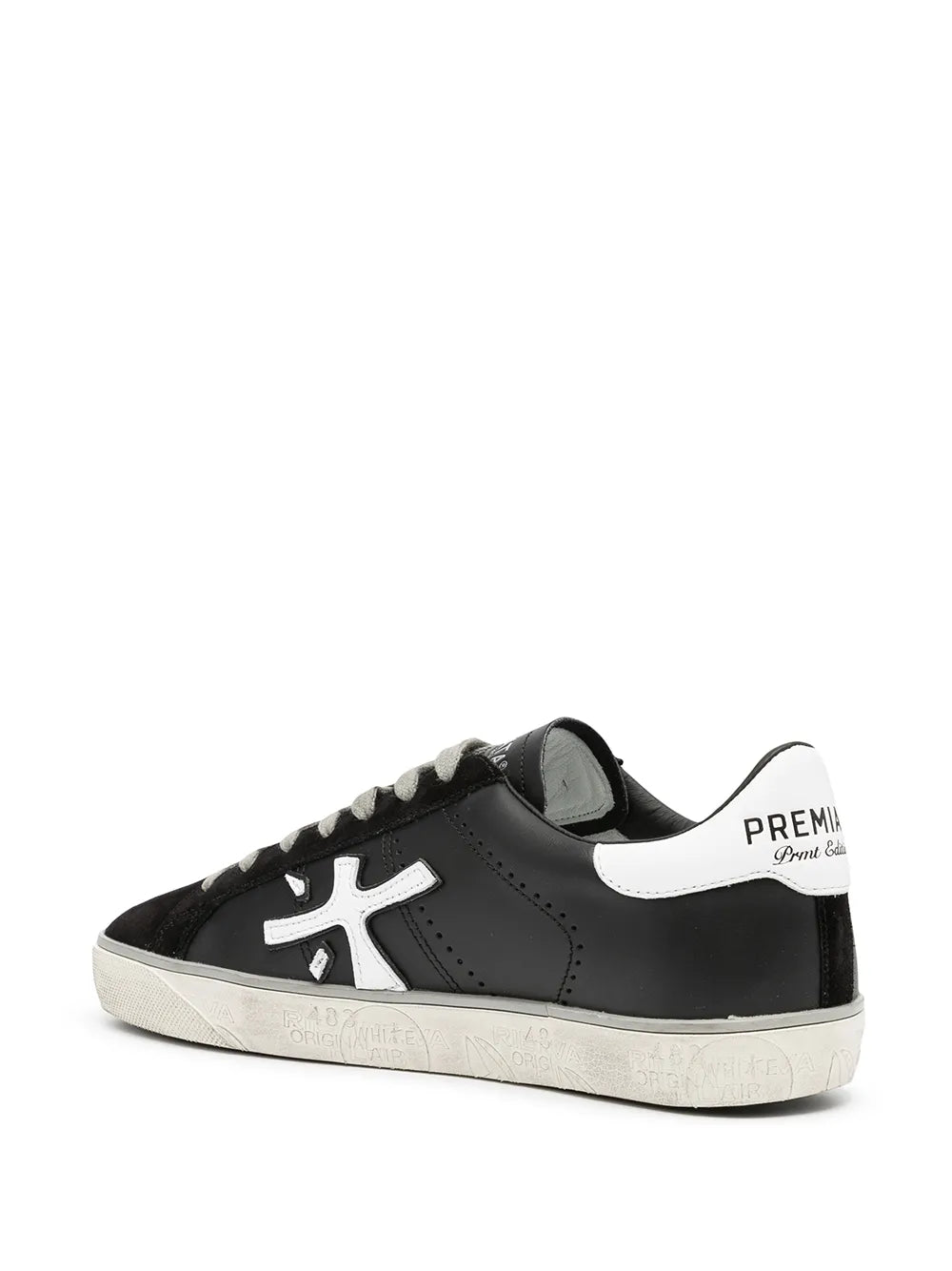 Premiata Logo-Patch Leather Sneakers
