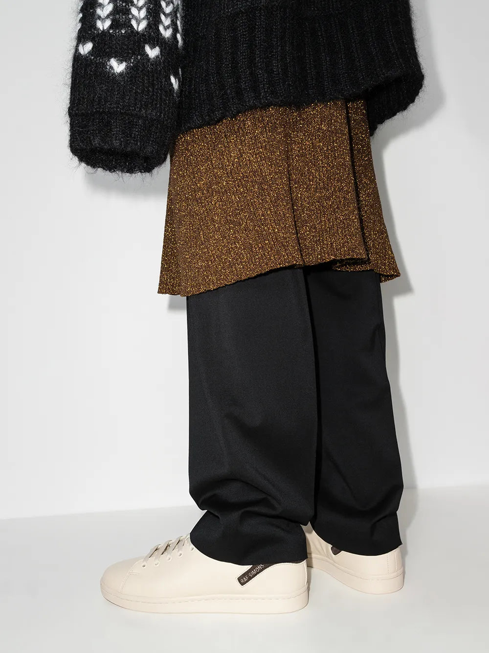 Raf Simons Orion Faux-Leather Low-Top Sneakers