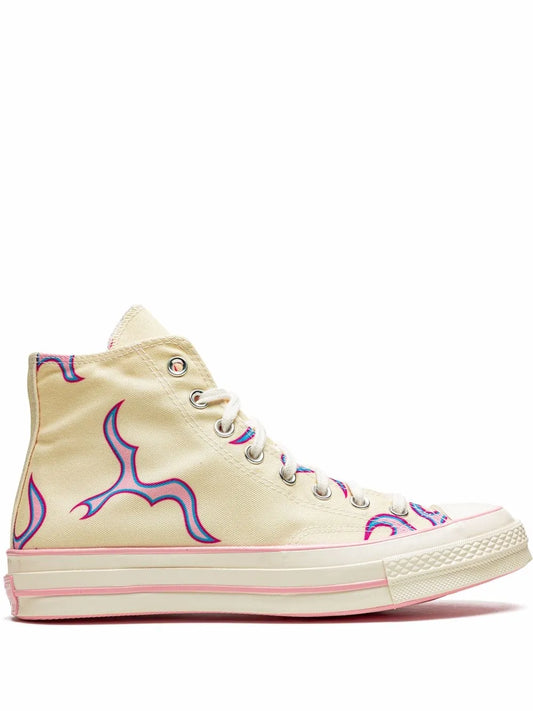 Converse X Golf Le Fleur Chuck 70 Hi Pink Flames Sneakers