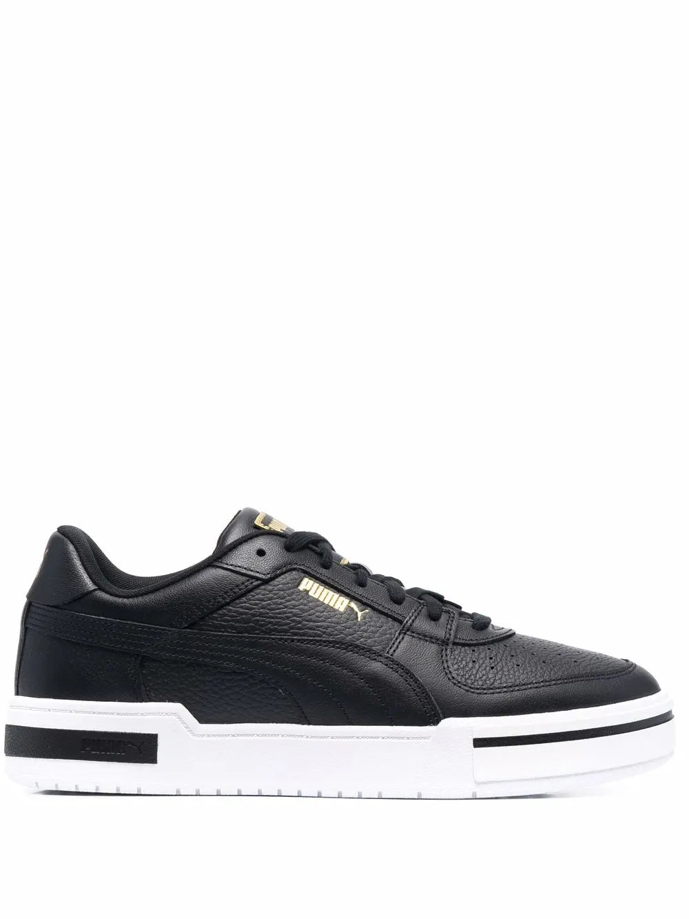 Puma Logo-Print Low-Top Leather Sneakers