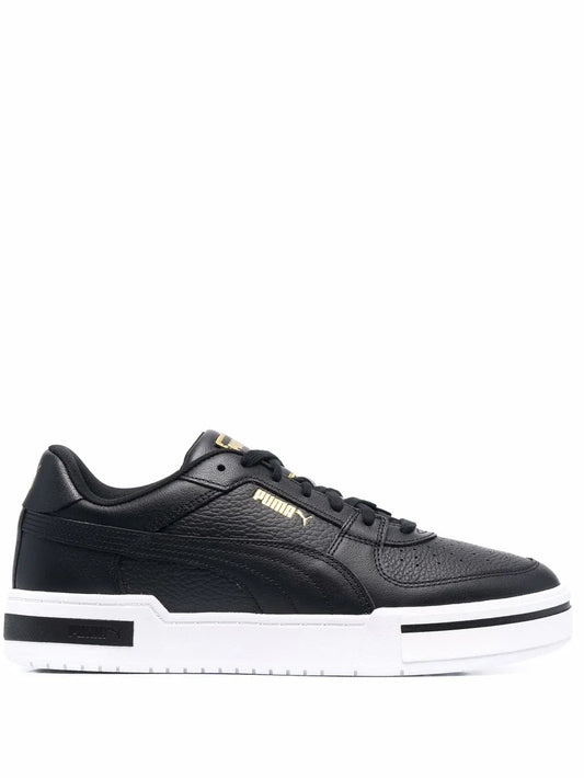 Puma Logo-Print Low-Top Leather Sneakers