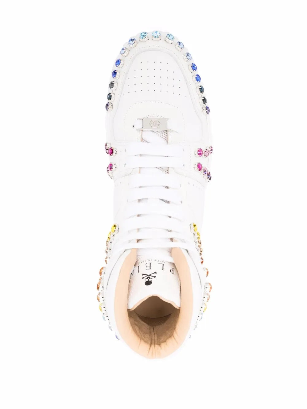 Philipp Plein Crystal-Embellished High-Top Sneakers
