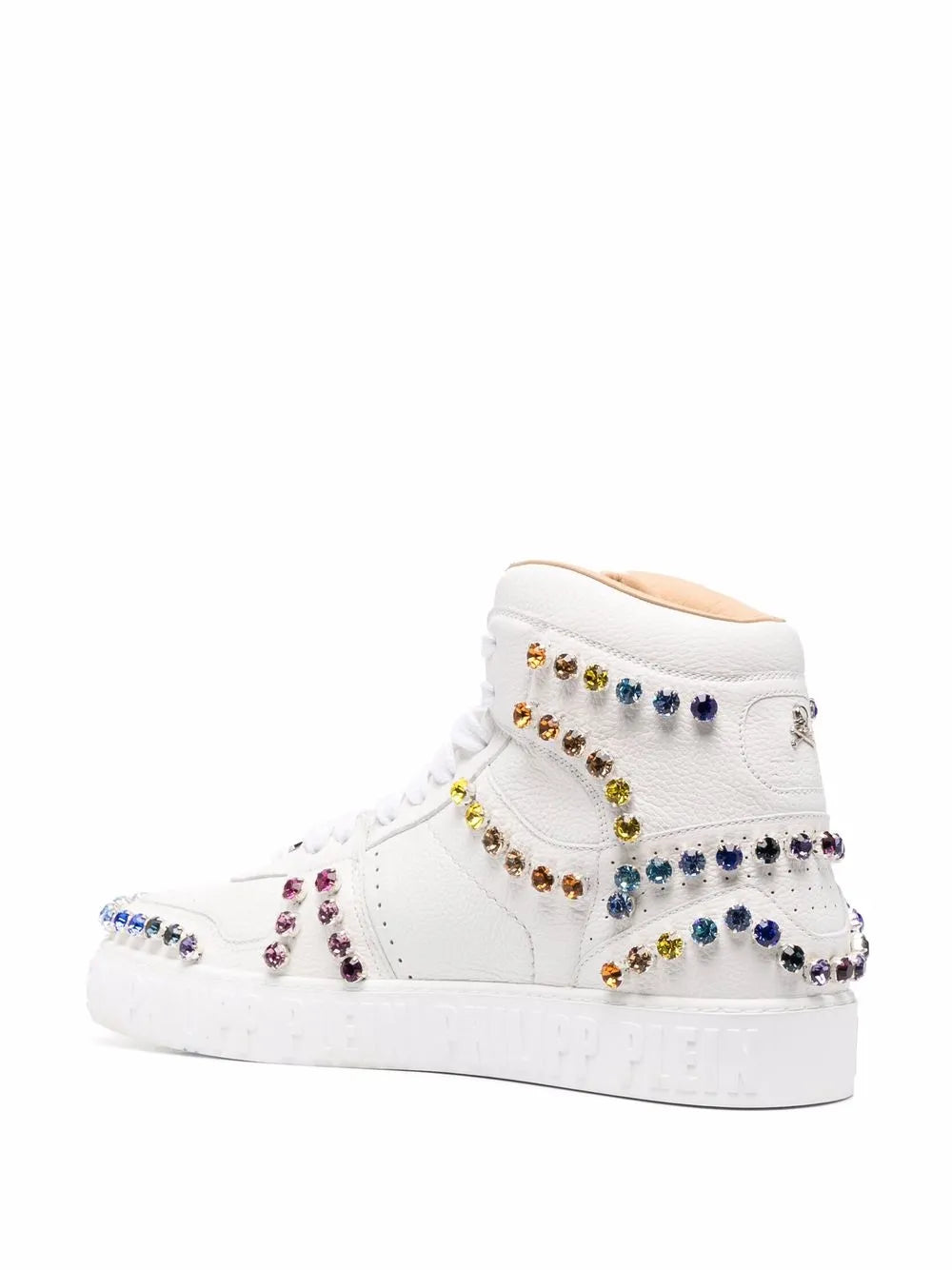 Philipp Plein Crystal-Embellished High-Top Sneakers