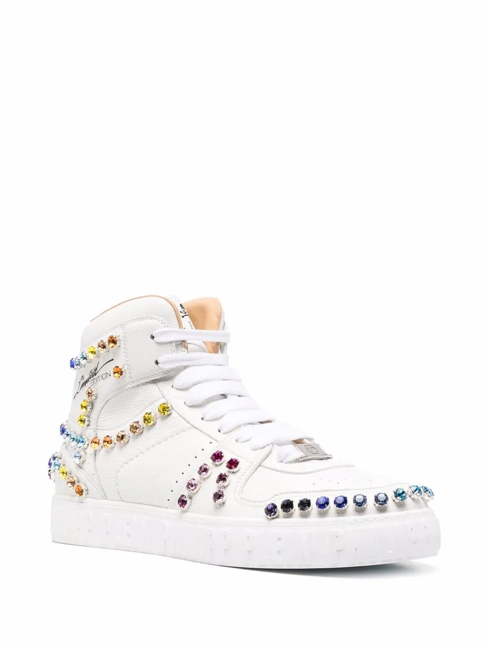 Philipp Plein Crystal-Embellished High-Top Sneakers