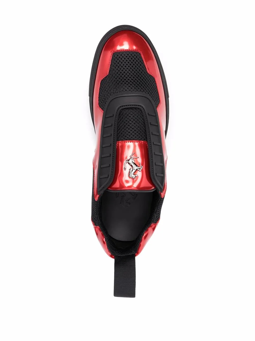 Ferrari Layered Laminated-Effect Sneakers