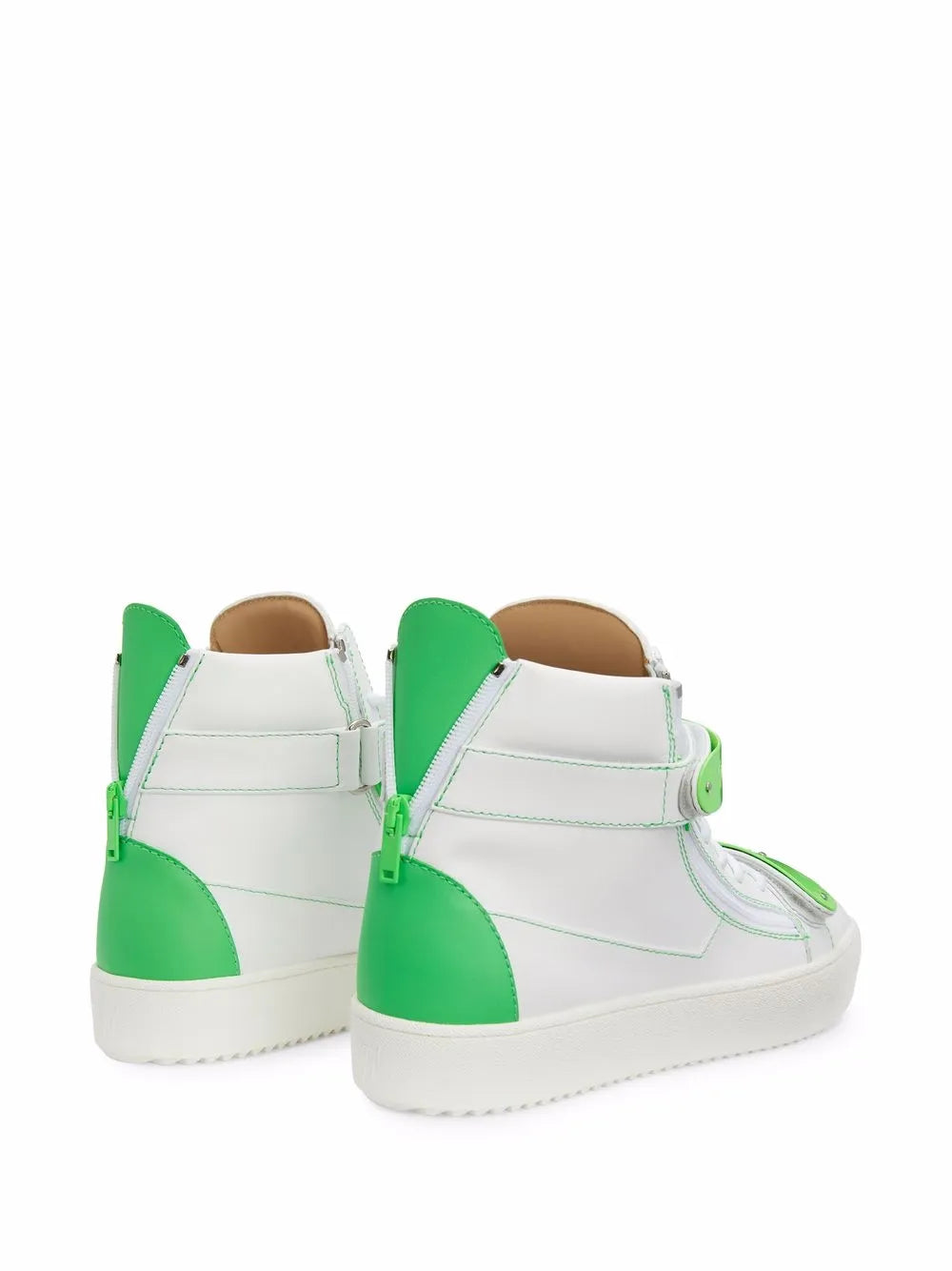 Giuseppe Zanotti Coby Leather Double-Straps Mid-Top Sneakers